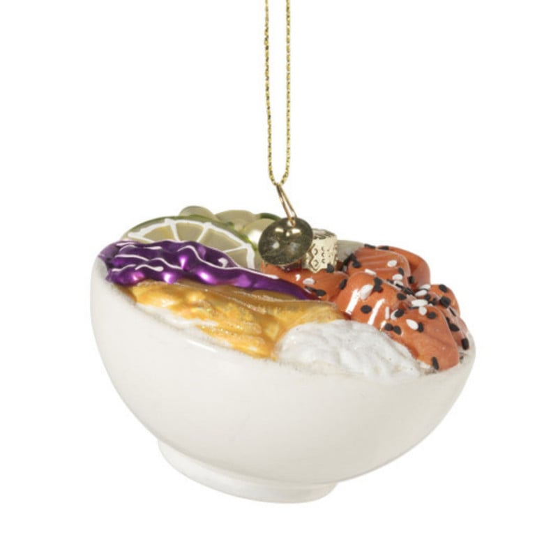 Kersthanger pokebowl - glas - ø8.2x6.5 cm